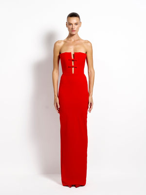 Addison Gown - Cherry Red - EFFIE KATS
