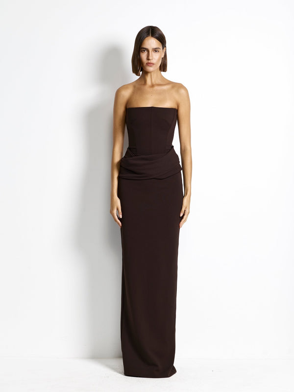 Allegra Gown — Coffee - EFFIE KATS