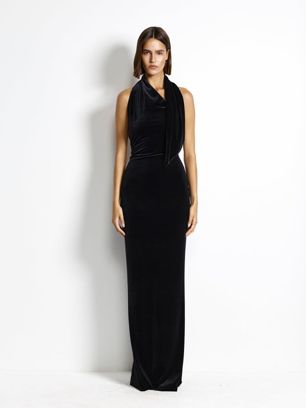 Carlson Gown - Black Velvet - EFFIE KATS