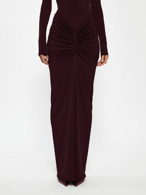 Kayson Maxi Skirt - Wine - EFFIE KATS