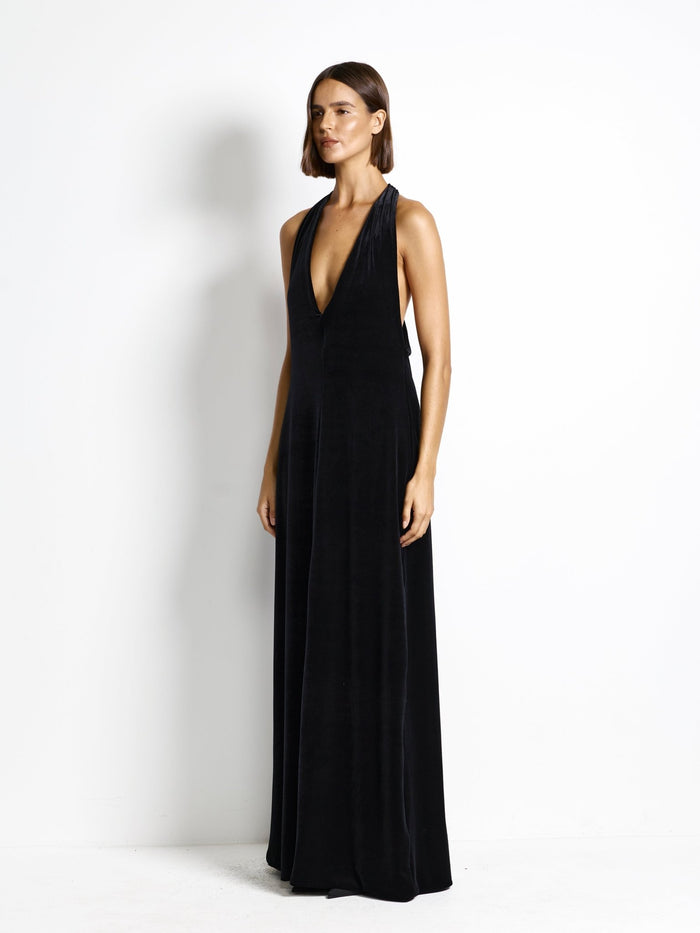 Kharli Gown - Black Velvet - EFFIE KATS