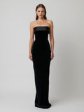 MONROE GOWN - BLACK VELVET