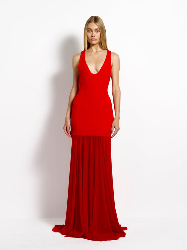 Odessa Gown - Cherry Red - EFFIE KATS