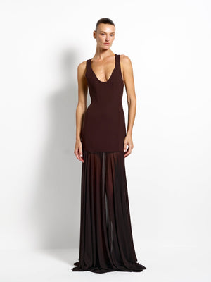 Odessa Gown - Coffee - EFFIE KATS