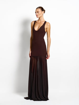 Odessa Gown - Coffee - EFFIE KATS