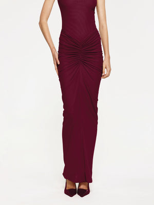 Pilar Mesh Skirt - Wine - EFFIE KATS