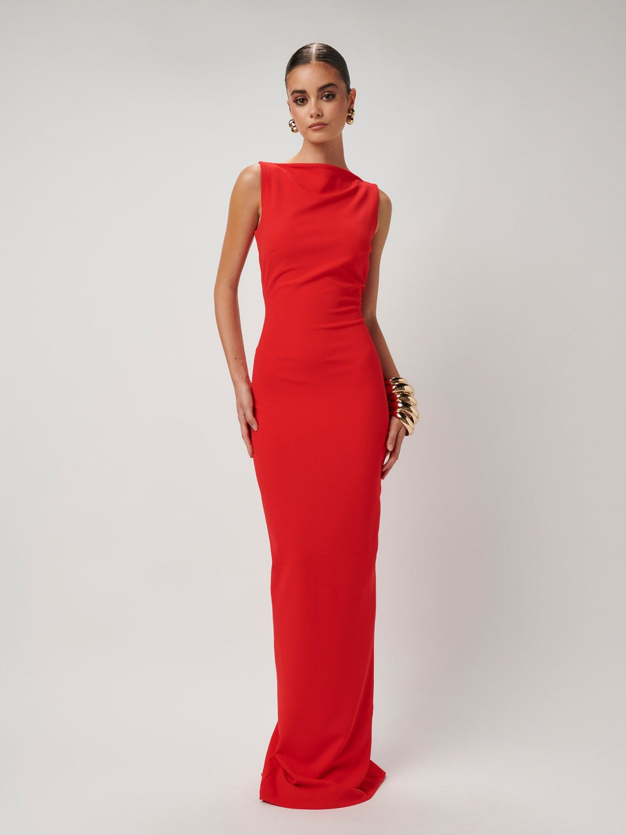 Verona Gown, Cherry Red: Effie Kats– EFFIE KATS - Main Image