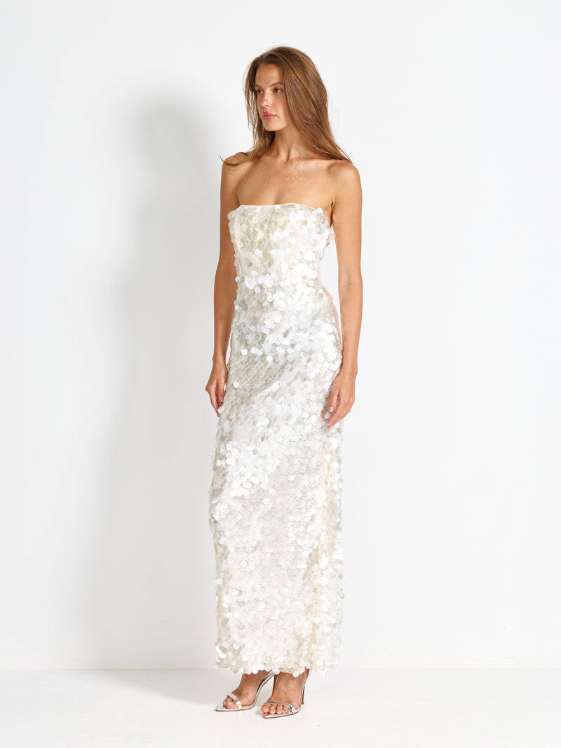 Aura Gown - Pearl Sequin