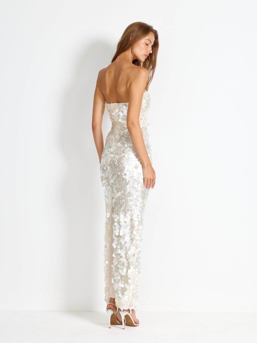 Aura Gown - Pearl Sequin