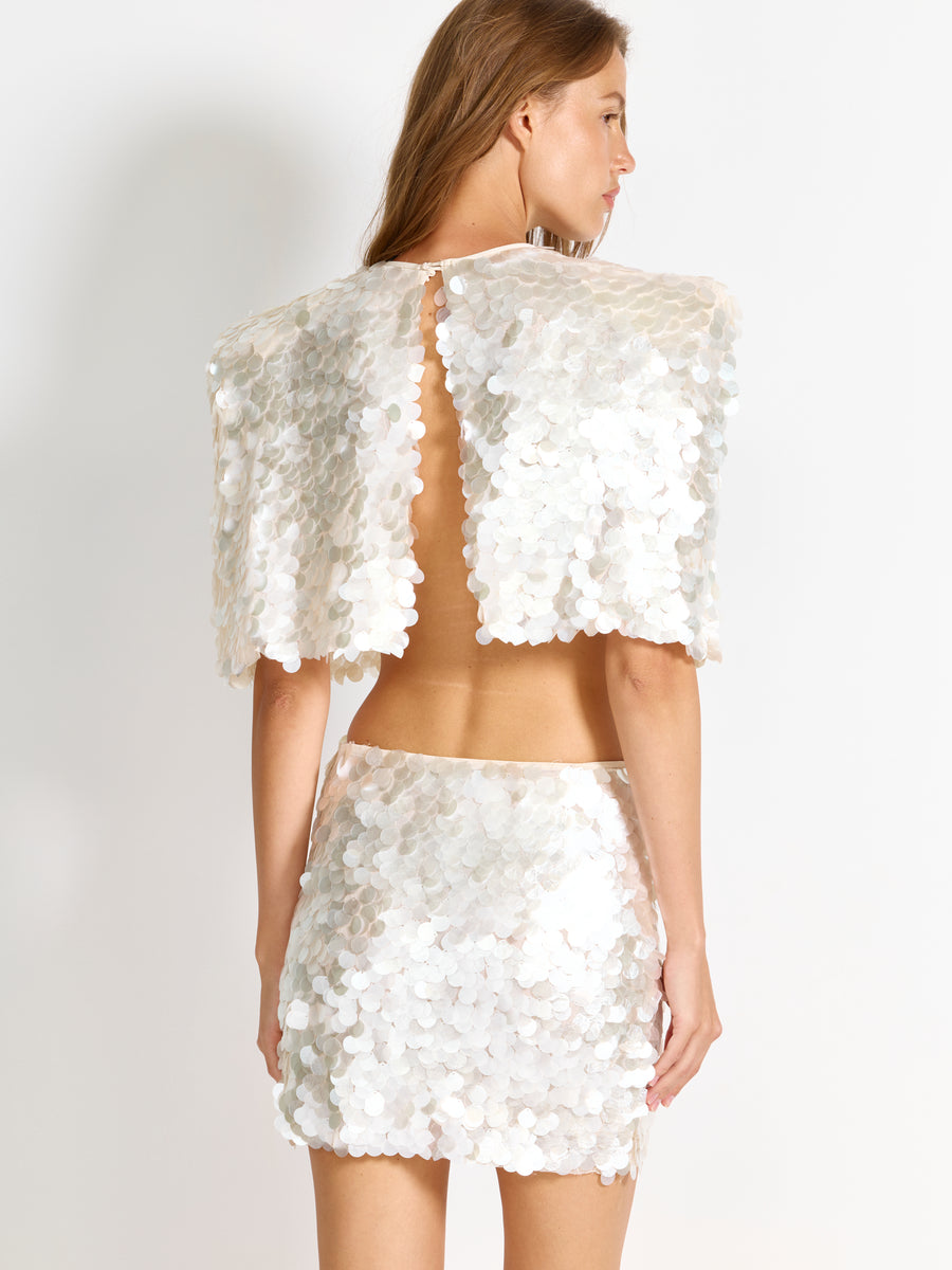 Ophelia Cape - Pearl Sequin