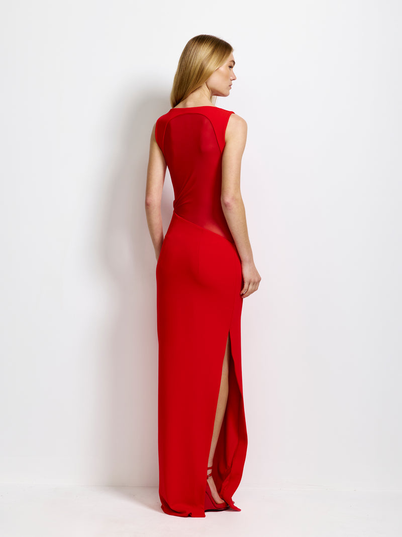 Aisha Gown - Cherry Red