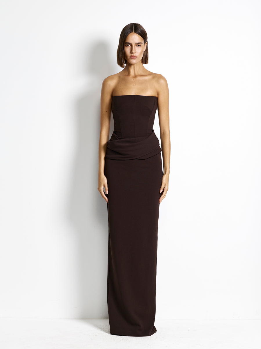 Allegra Gown — Coffee