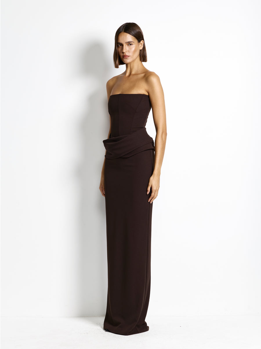 Allegra Gown — Coffee