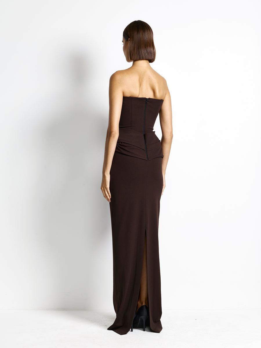 Allegra Gown — Coffee