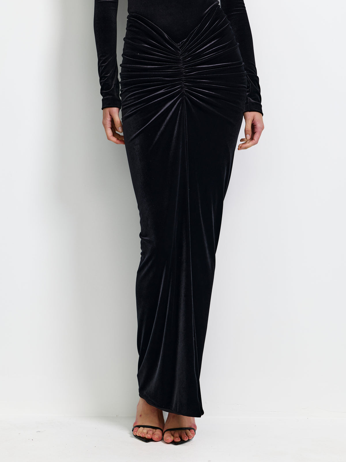 Barton Skirt - Black Velvet