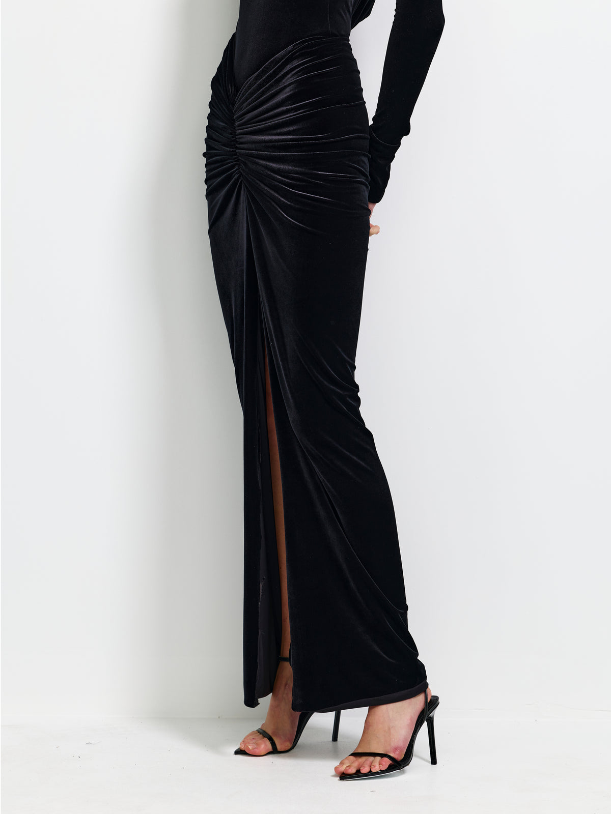 Barton Skirt - Black Velvet