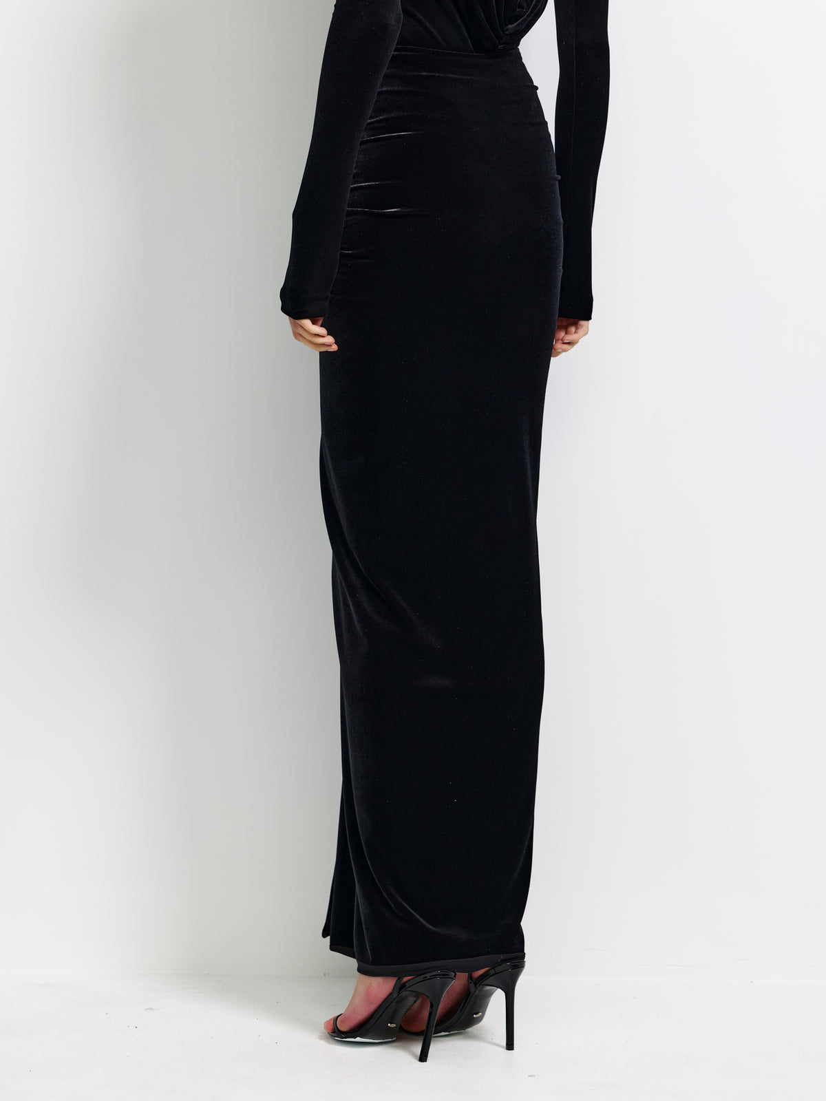 Barton Skirt - Black Velvet