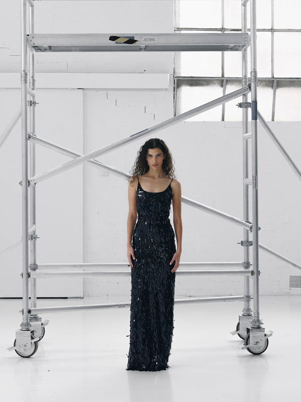 Kezio Gown - Black Sequin