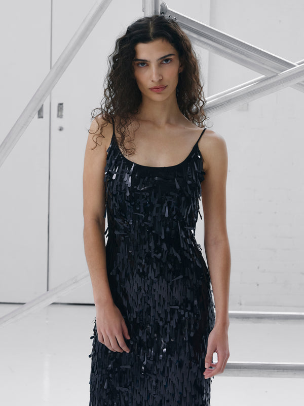 Kezio Gown - Black Sequin