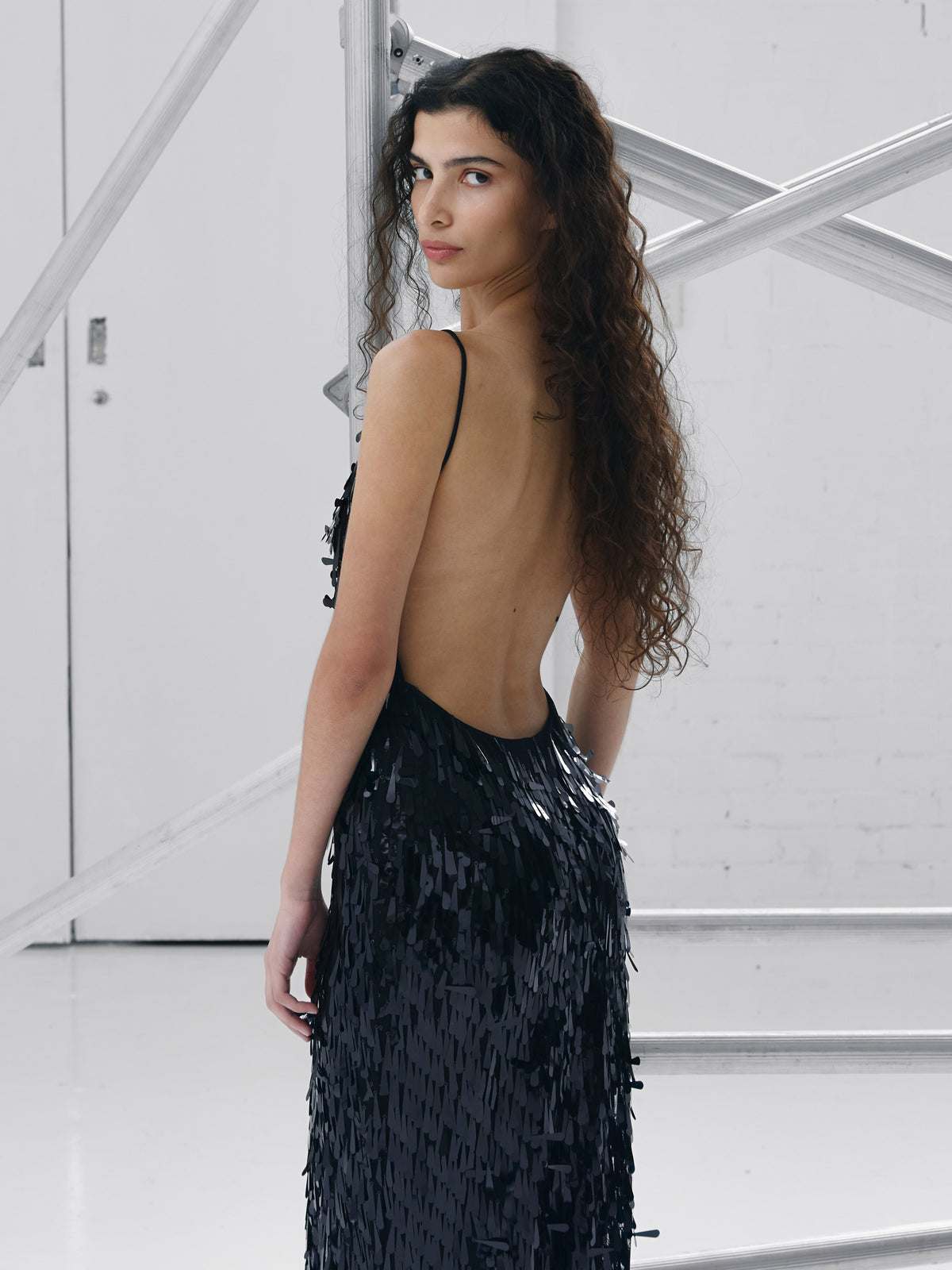Kezio Gown - Black Sequin