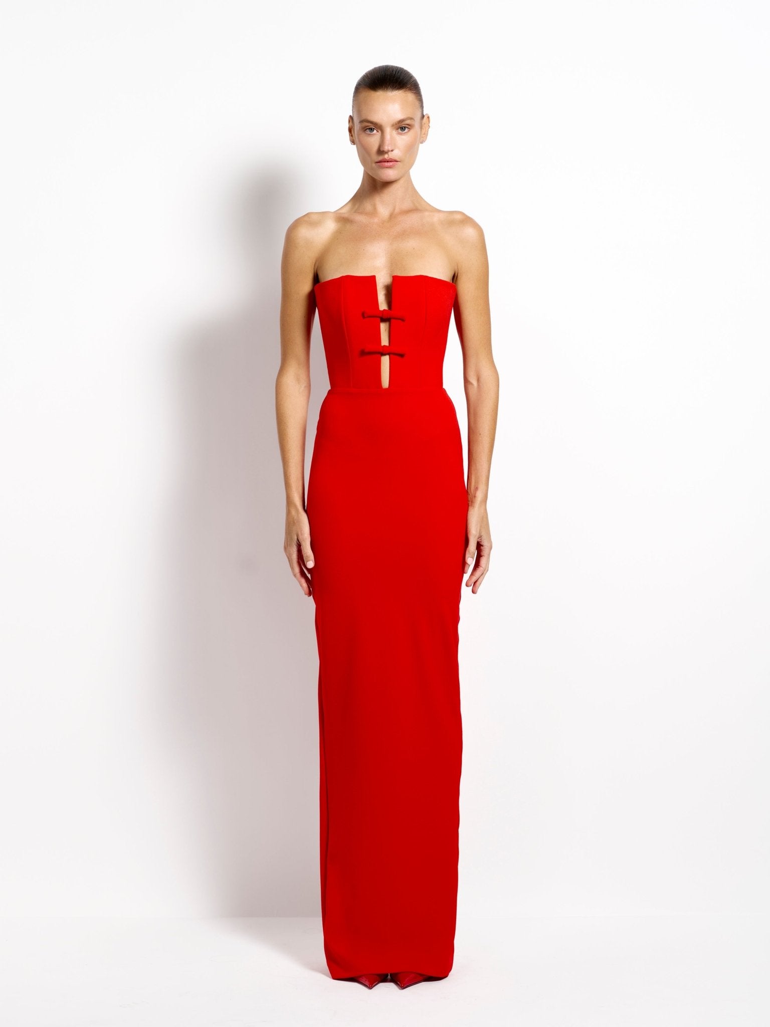 Addison Gown - Cherry Red - EFFIE KATS