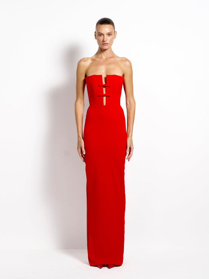 Addison Gown - Cherry Red - EFFIE KATS
