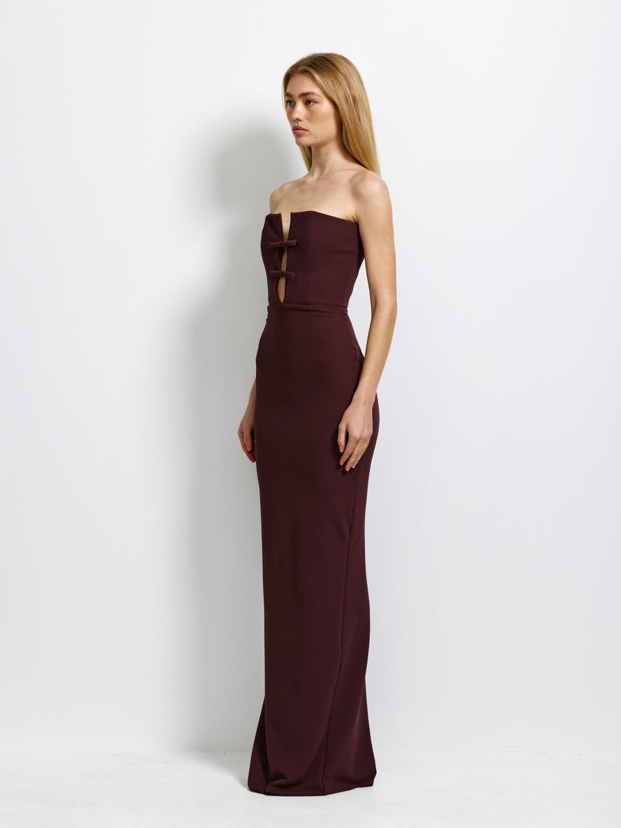Addison Gown - Chocolate Plum - EFFIE KATS