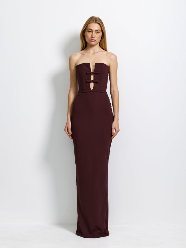 Addison Gown - Chocolate Plum - EFFIE KATS