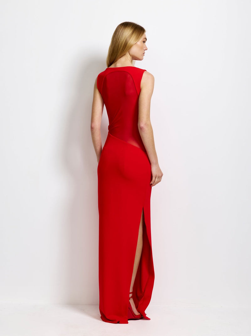 Aisha Gown - Cherry Red - EFFIE KATS
