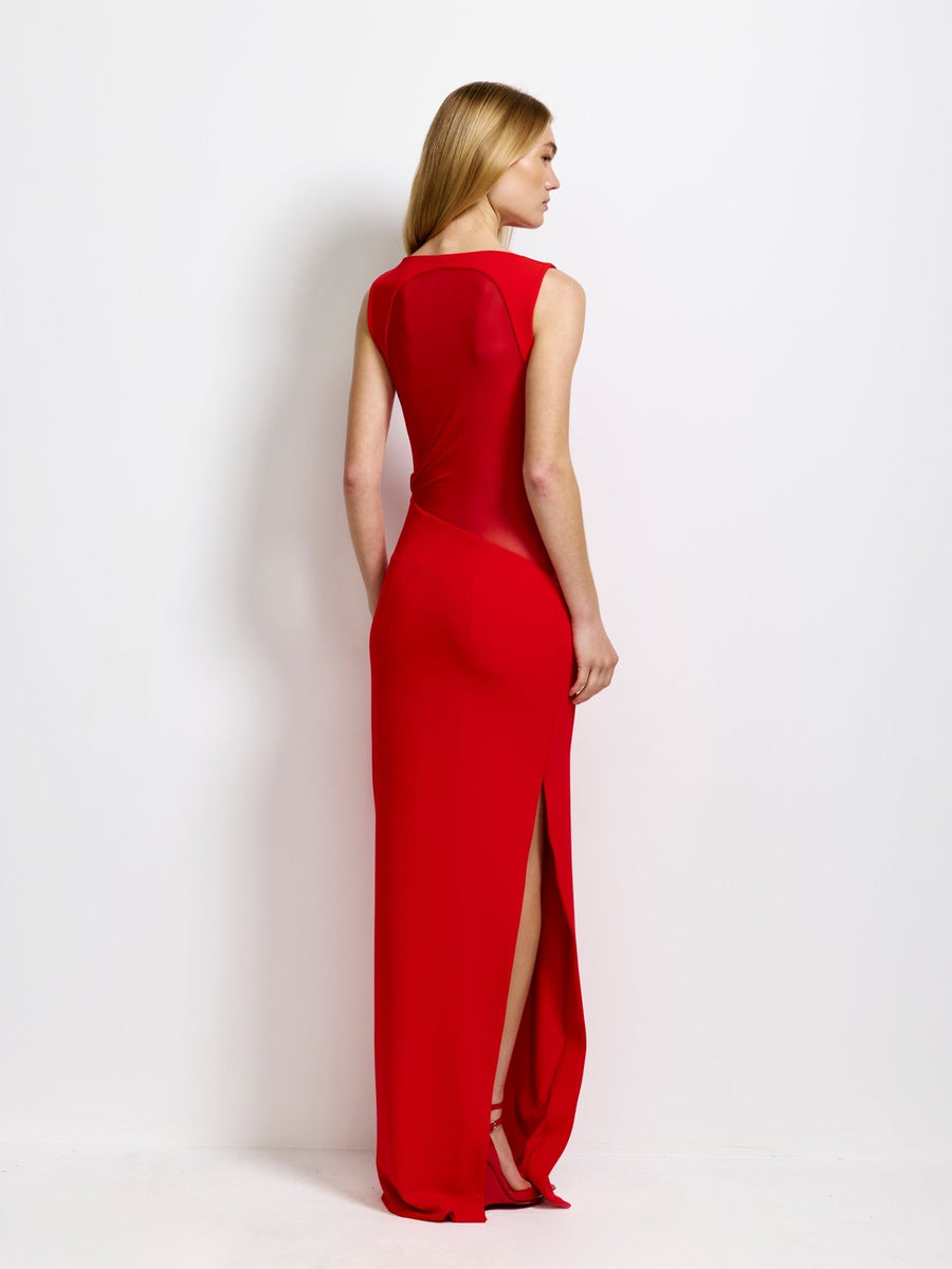 Aisha Gown - Cherry Red - EFFIE KATS