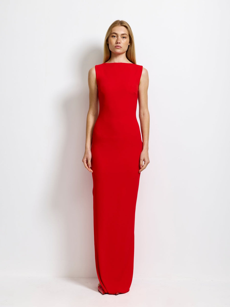 Aisha Gown - Cherry Red - EFFIE KATS