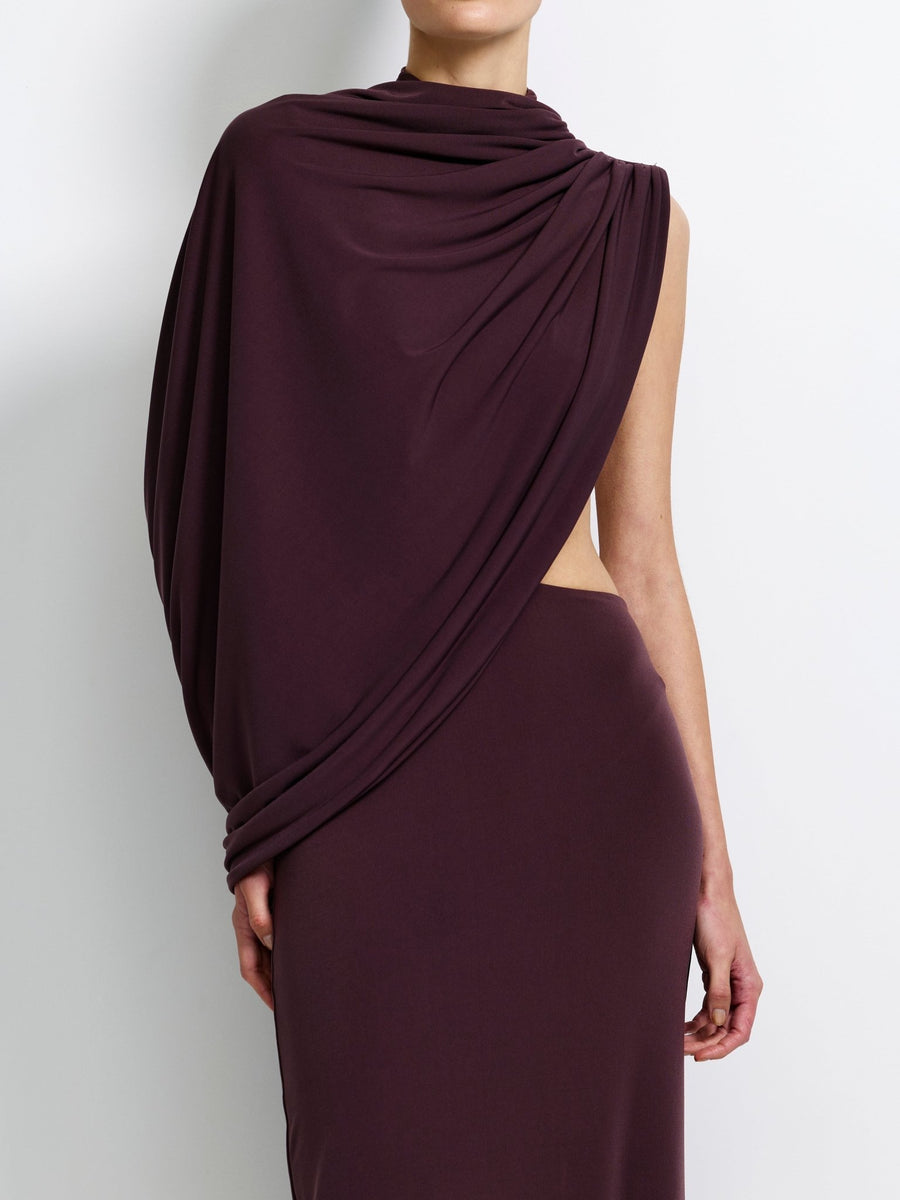 Aleksi Gown - Chocolate Plum - EFFIE KATS