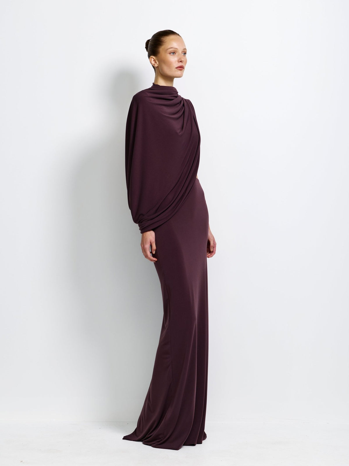 Aleksi Gown - Chocolate Plum - EFFIE KATS