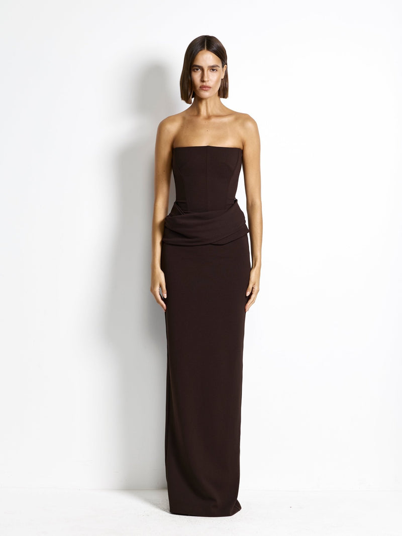 Allegra Gown — Coffee - EFFIE KATS
