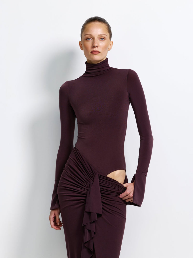 Anastasia Bodysuit - Chocolate Plum - EFFIE KATS