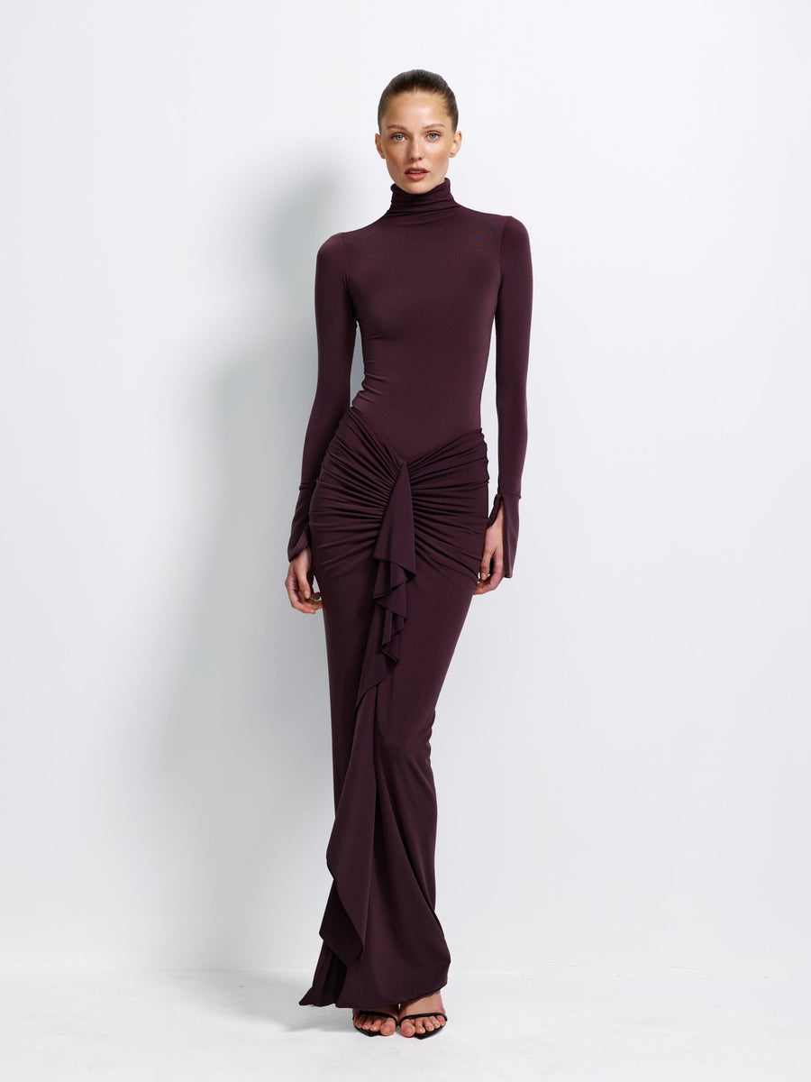 Anastasia Bodysuit - Chocolate Plum - EFFIE KATS