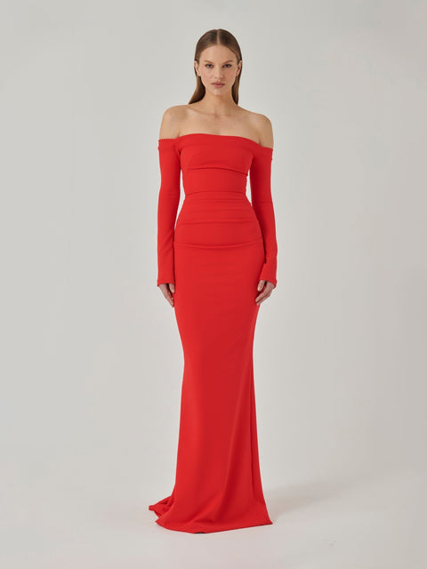 Anita Gown - Cherry Red - EFFIE KATS