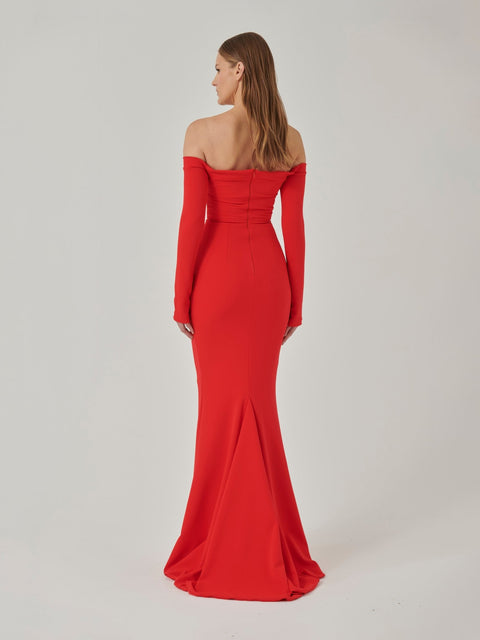 Anita Gown - Cherry Red - EFFIE KATS