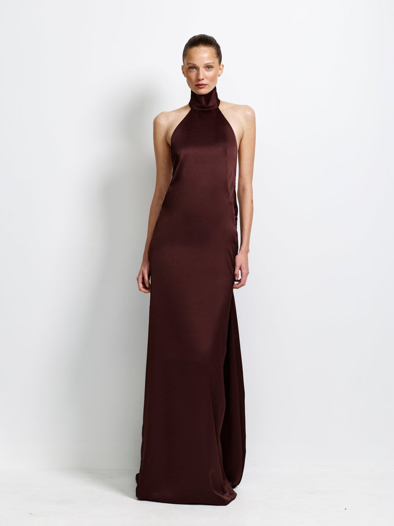 Antonia Gown - Chocolate Plum - EFFIE KATS