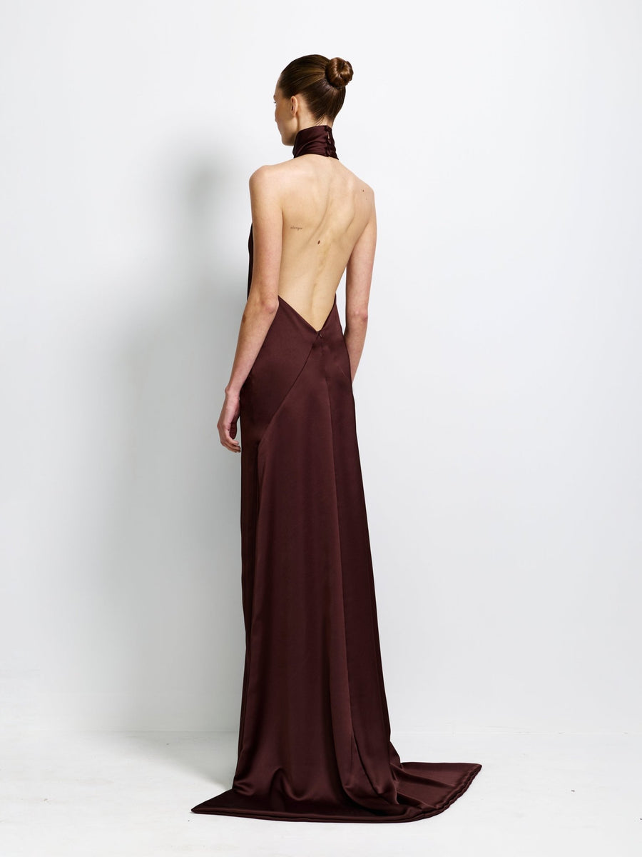 Antonia Gown - Chocolate Plum - EFFIE KATS