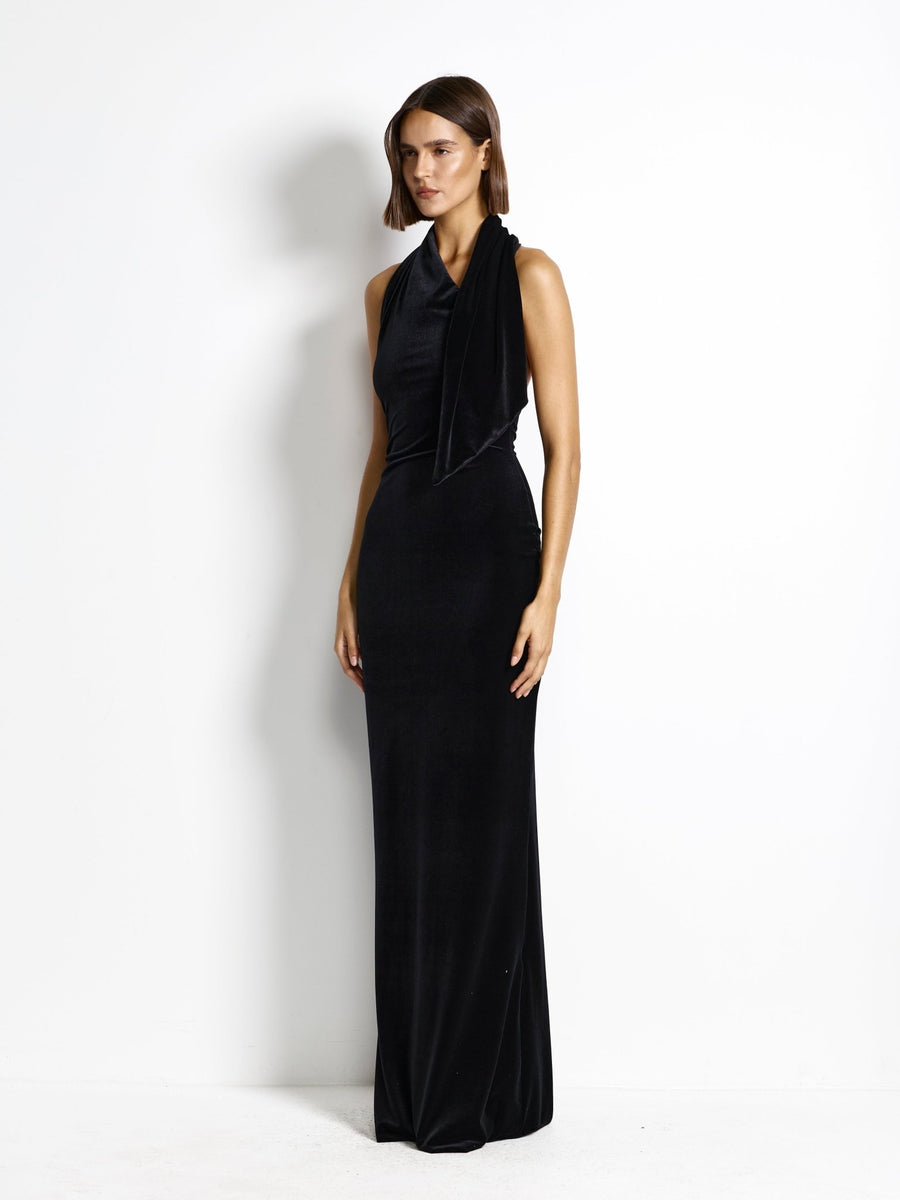 Carlson Gown - Black Velvet - EFFIE KATS