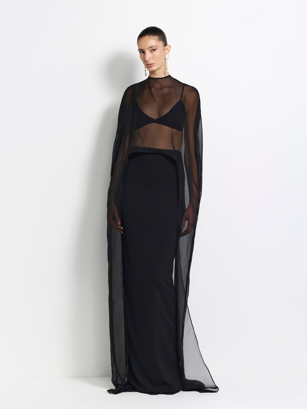 Black Atlas Gown | Effie Kats | EFFIE KATS