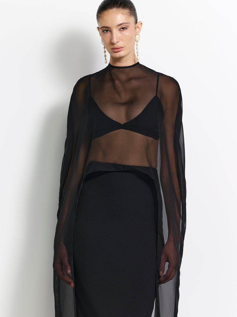 Charleze Cape - Black - EFFIE KATS