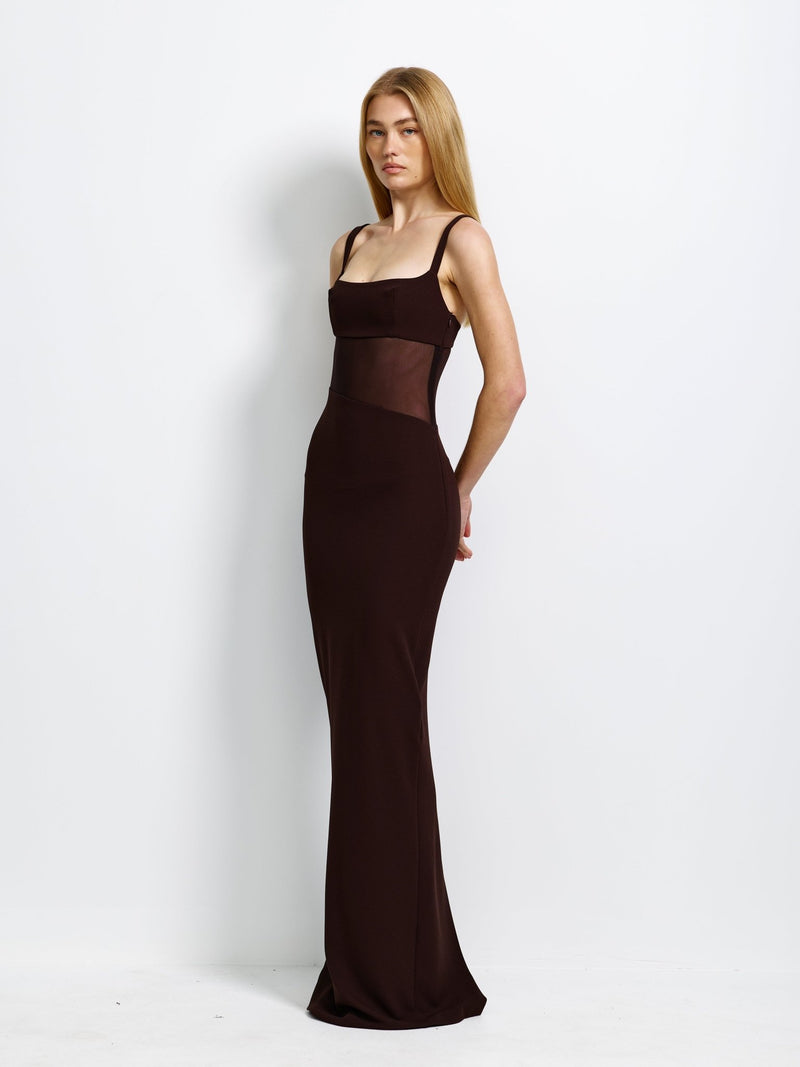 Cyia Gown - Coffee - EFFIE KATS