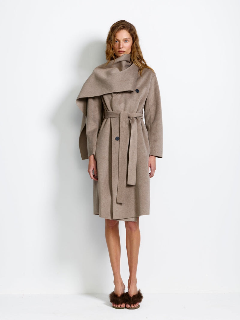 Elisabetta Coat - Taupe - EFFIE KATS