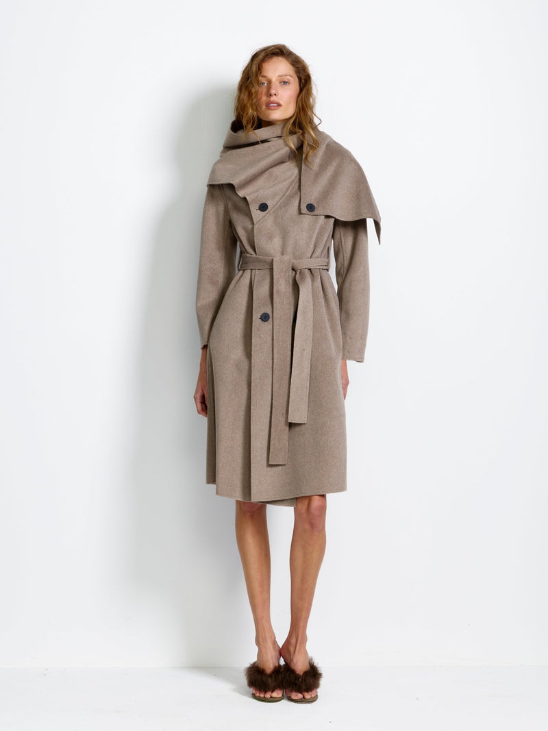 Elisabetta Coat - Taupe - EFFIE KATS