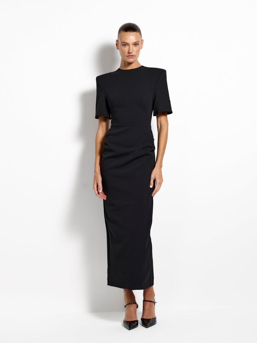 evie midi dress Evie Lace Trim Midi Dress-Off White M