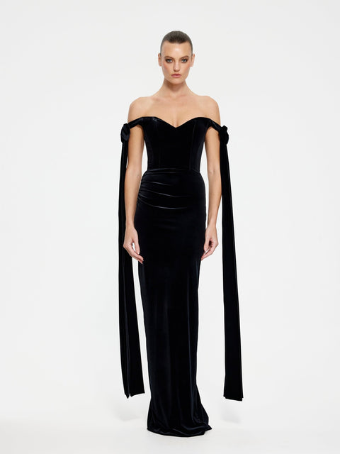 Ginger Gown - Black Velvet - EFFIE KATS