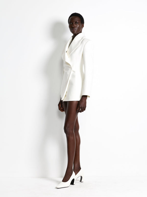 Harlem Blazer Dress - Ivory - EFFIE KATS
