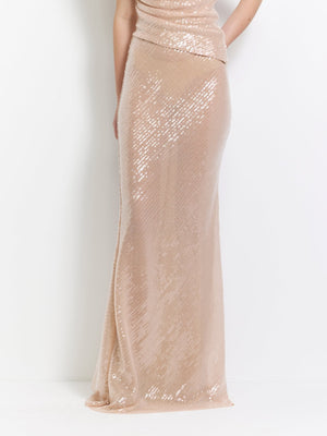 Harley Skirt - Blush Sequin - EFFIE KATS